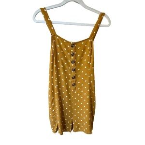 American Eagle Outfitters Mustard Polka Dot Romper